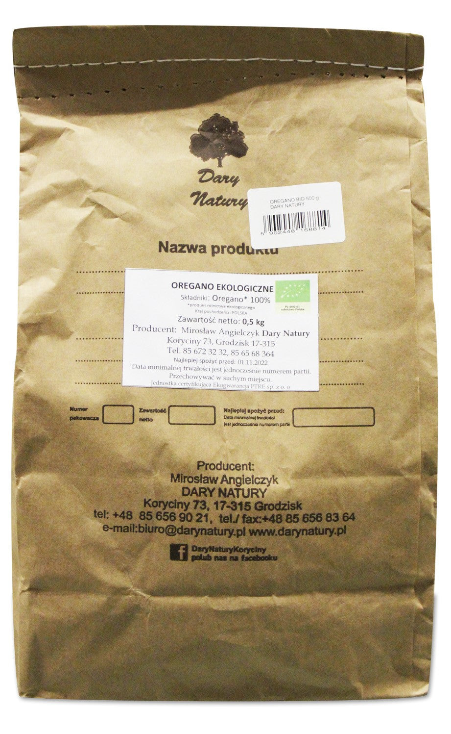 OREGANO BIO 500 g - HORECA (GESCHENKE DER NATUR)