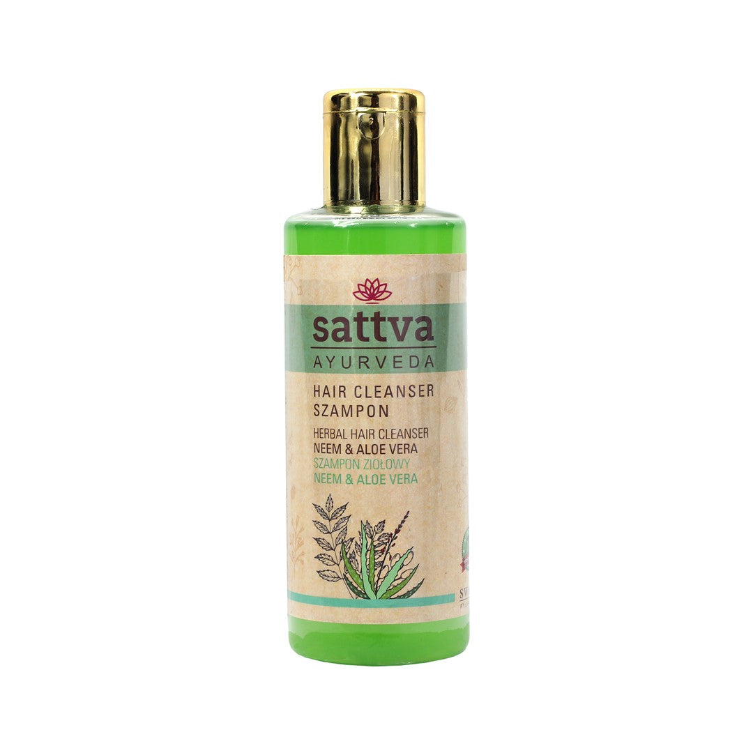 KRÄUTERHAARSHAMPOO NEEM UND ALOE 210 ml - SATTVA (AYURVEDA)
