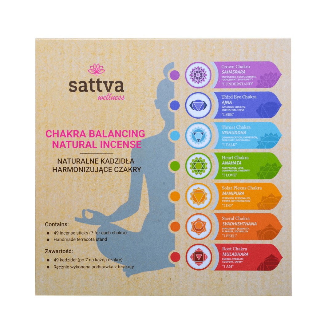 INDISCHE RÄUCHERMITTEL HARMONISIERENDES CHAKRA (49 Stk.) - SATTVA (WELLNESS)