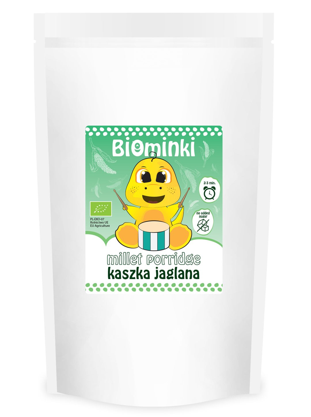 HIRSE GROßARTIG OHNE ZUCKERZUSATZ, BIO, 500 g - BIOMINKI