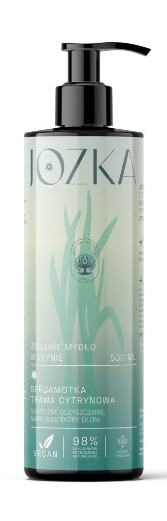 KRÄUTERFLÜSSIGE SEIFE (BERGAMOTTE, ZITRONENGRAS) 500 ml - JOZKA (DARY NATURY)