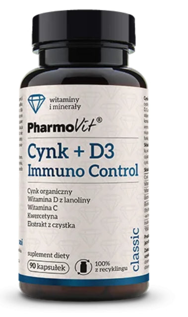 ZINK + D3 IMMUNO CONTROL GLUTENFREIE 90 KAPSELN - PHARMOVIT (KLASSISCH)