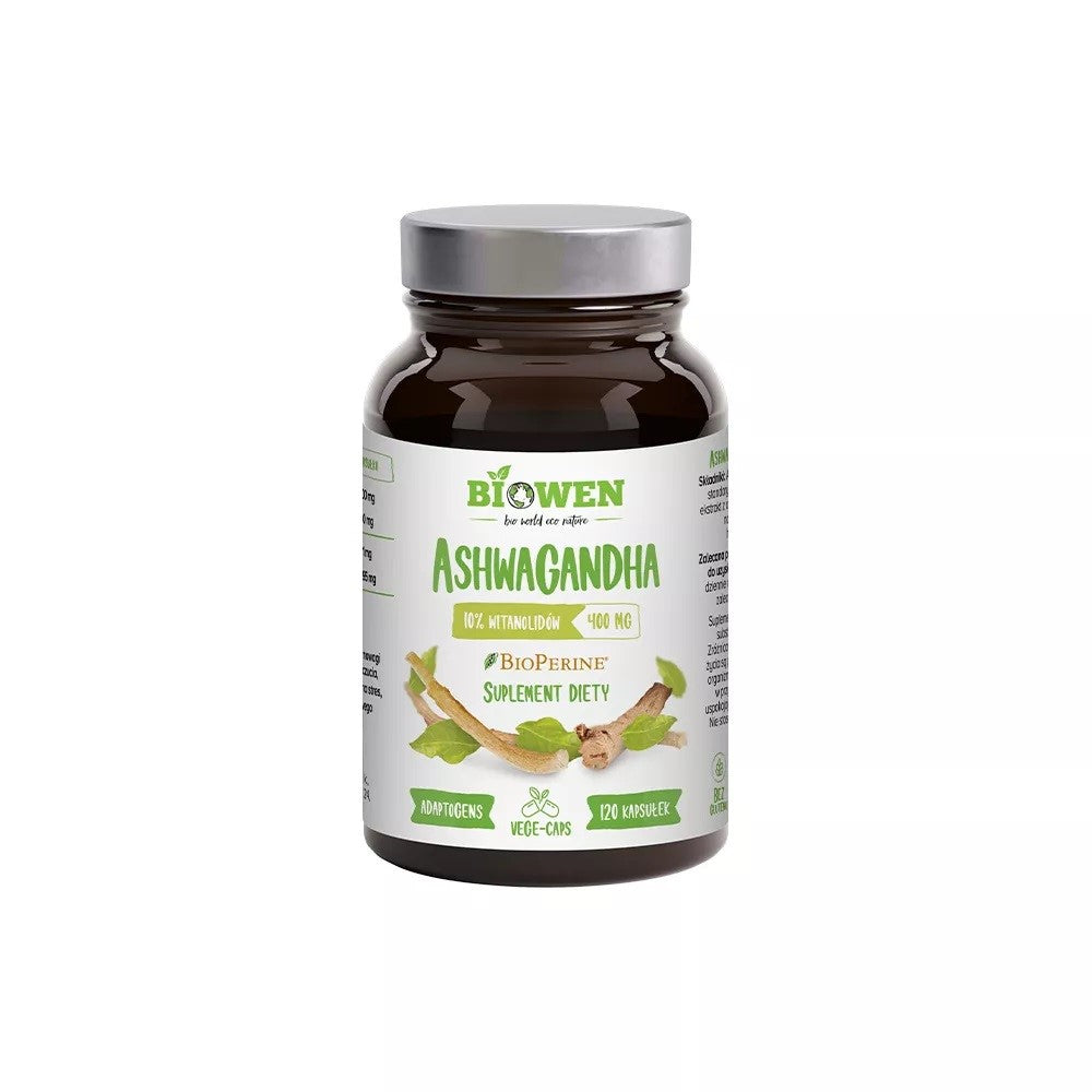 GLUTENFREIER ASHWAGANDHA-EXTRAKT (400 mg) 120 KAPSELN – HANF (BIOWEN)