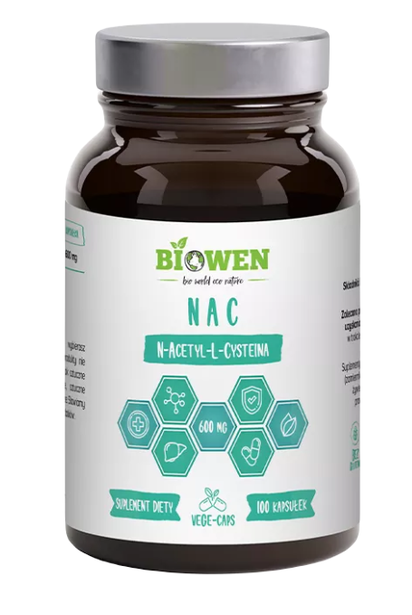 NAC (N-ACETYL-L-CYSTEINE) (600 mg) GLUTENFREIE 100 KAPSELN – HANF (BIOWEN)