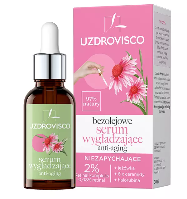 GLATTES ANTI-AGING-GESICHTSSERUM 30 ml - UZDROVISCO (ÖLFREI)