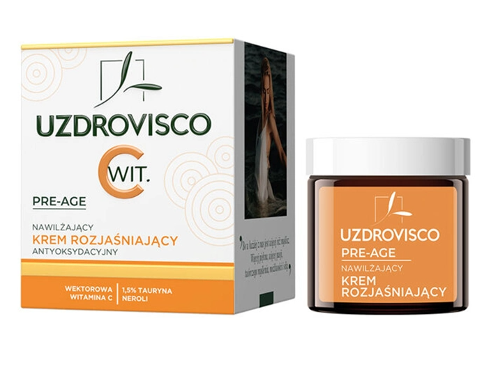 AUFHELLENDE, FEUCHTIGKEITSSPENDENDE, ANTIOXIDANTE GESICHTSCREME 50 ml – UZDROVISCO (PRE-AGE)