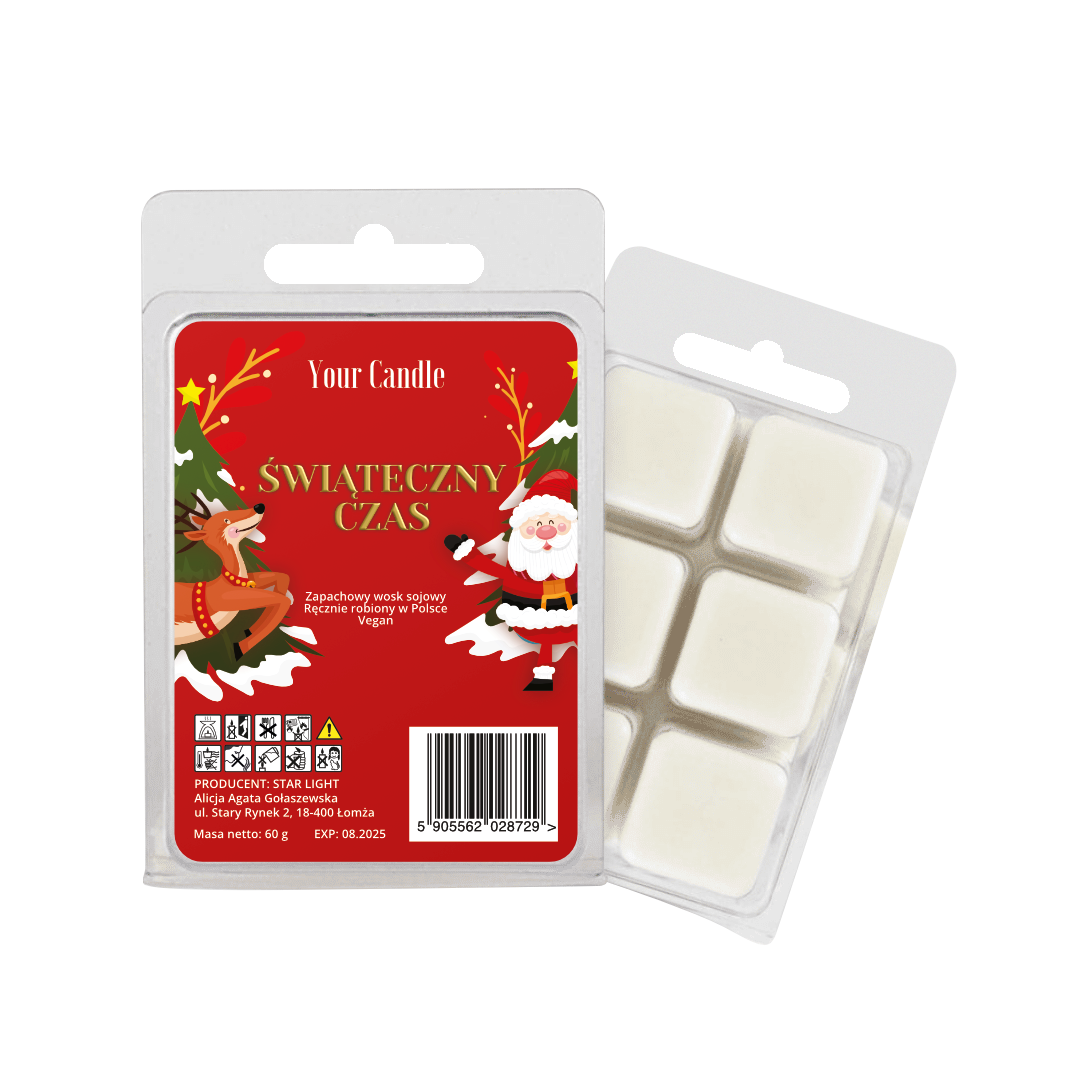 WEIHNACHTSZEIT-SOJAWACHS (6 x 10 g) 60 g - IHRE KERZE (SAISONPRODUKT)