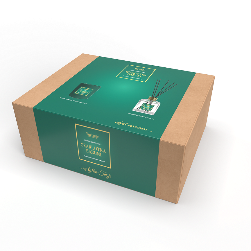 Omas Apfelkuchen-Geschenkset – Ihre Kerze (Saisonprodukt)