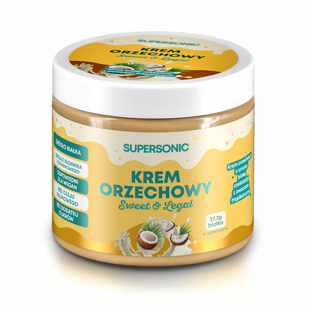 WEISSE SCHOKOLADEN-NUSSCREME MIT TROPISCHEN FRÜCHTEN 160 g - SUPERSONIC
