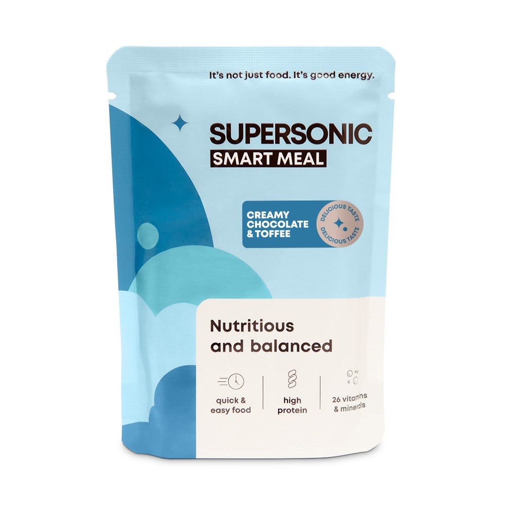 KOMPLETTE MAHLZEIT MIT DEM GESCHMACK VON CREMESCHOKOLADE UND TOFFEE 100 g – SUPERSONIC