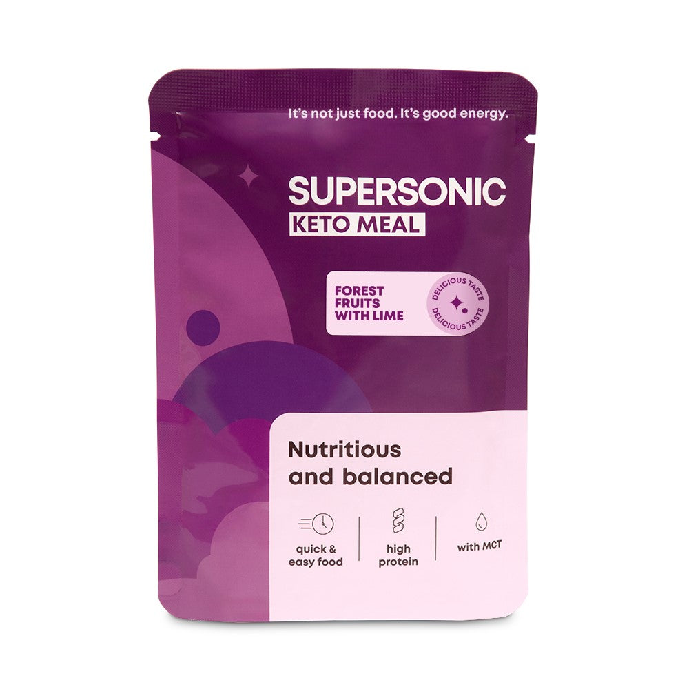 KOMPLETTE MAHLZEIT MIT WALDFRÜCHTEN UND LIMETTE KETO 80 g – SUPERSONIC