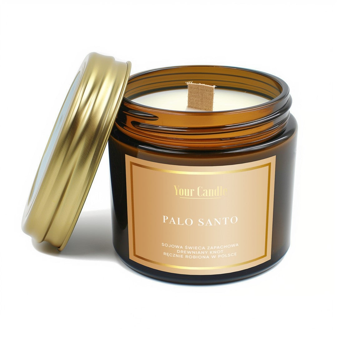 DUFTENDE SOJAKERZE MIT HOLZDOCHT PALO SANTO 120 ml - IHRE KERZE