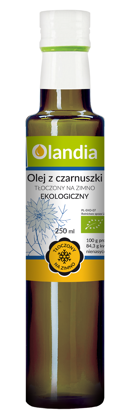 KALTGEPRESSTES SCHWARZSUMPÖL, BIO, 250 ml – OLANDIA