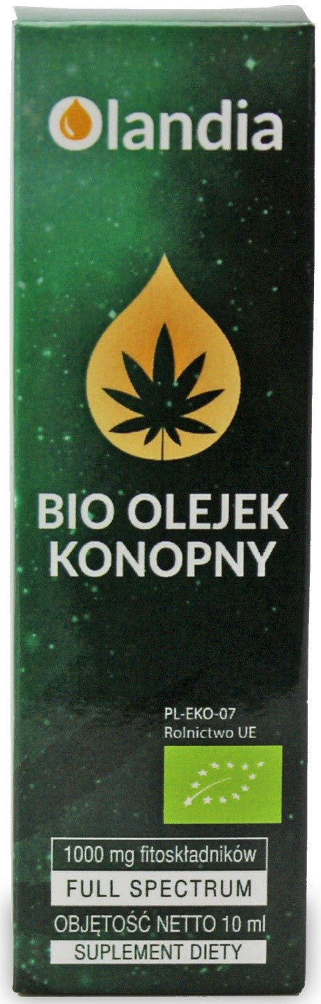 HANFÖL 10 % (1000 mg PHYTOINGREDIENTS) BIO 10 ml – OLANDIA