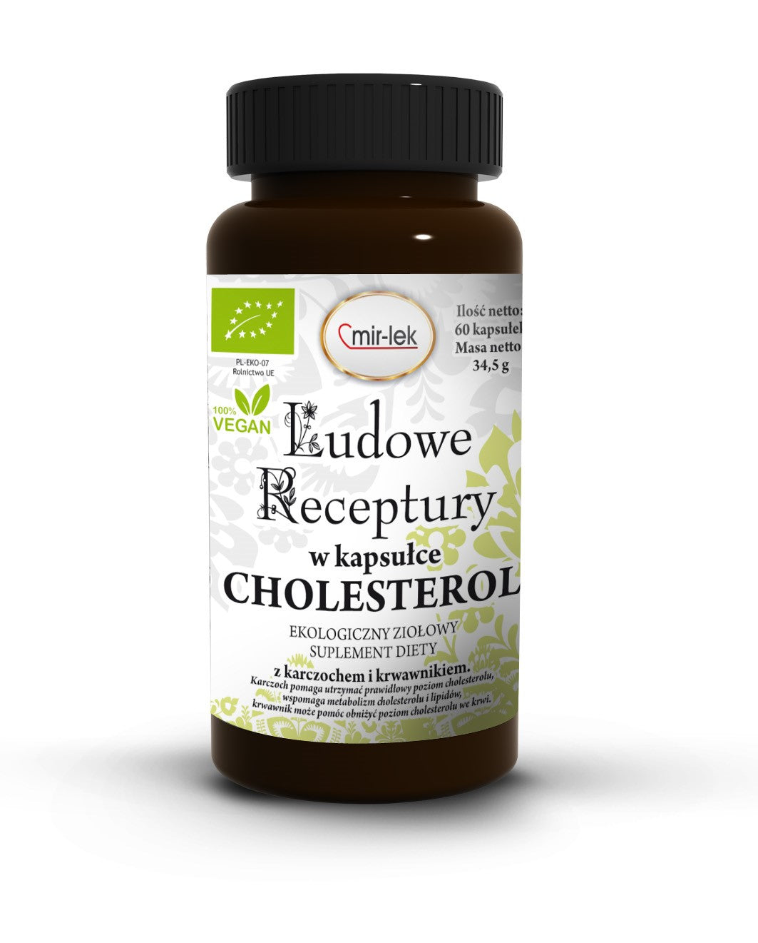 KAPSELN FÜR DEN RICHTIGEN Cholesterinspiegel, BIO, 60 Stk. (28,8 g) - MIR-LEK (VOLKSREZEPTE)
