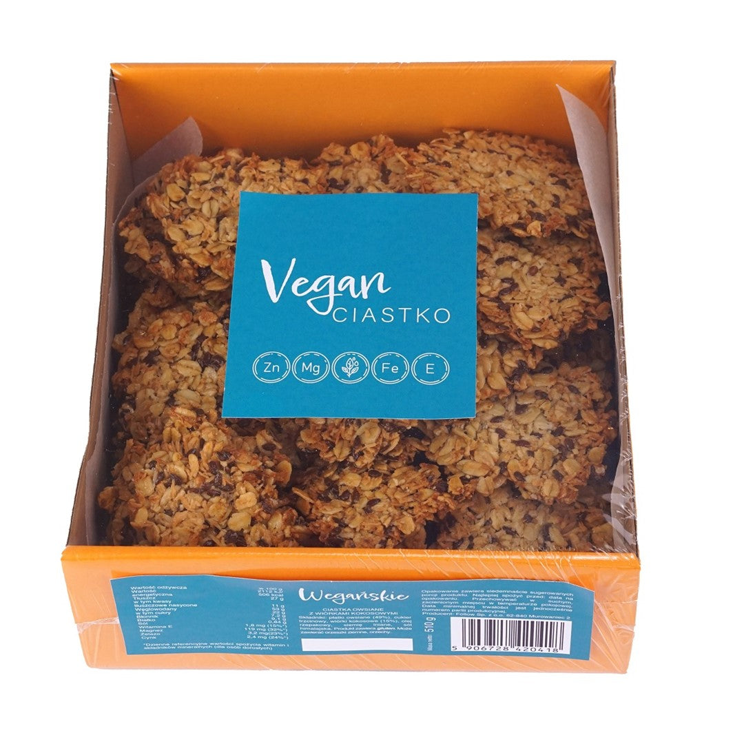 VEGANE Haferkekse mit Kokosraspeln, glutenfrei, biologisch 510 g – IRENKI