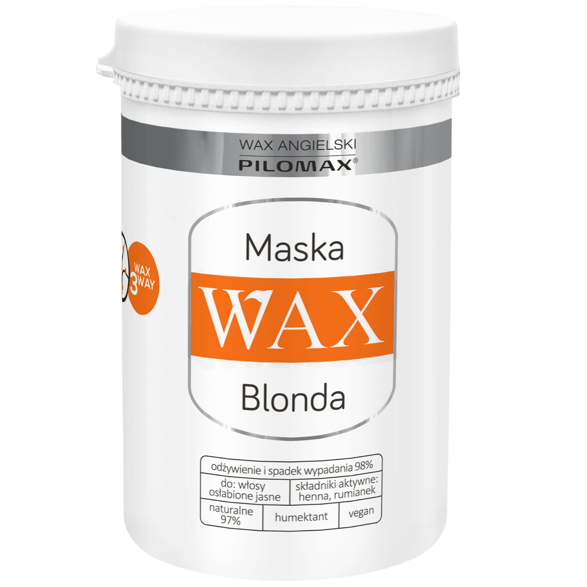 PILOMAX - Pilomax English Wax, Natur Classic Blonda, Haarmaske, 480 ml