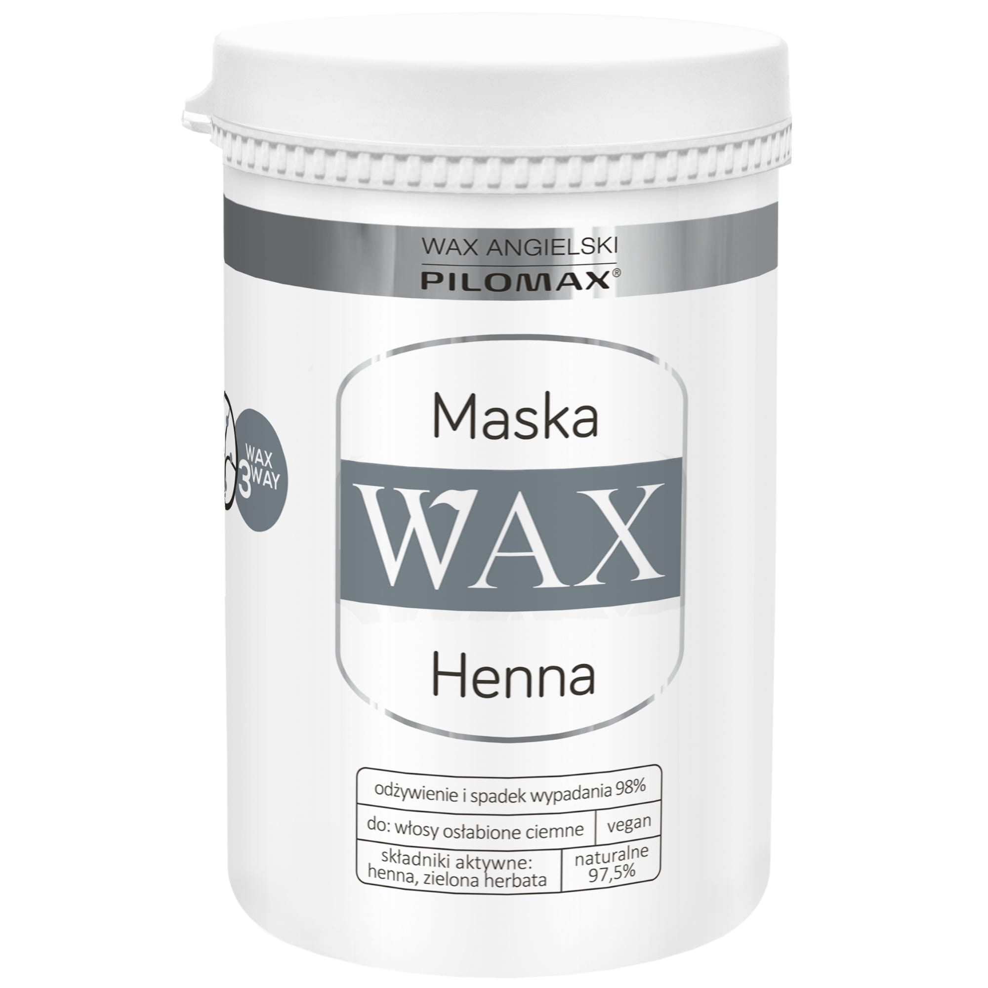 PILOMAX - Pilomax English Wax, Maske für dunkles Haar, 480 ml
