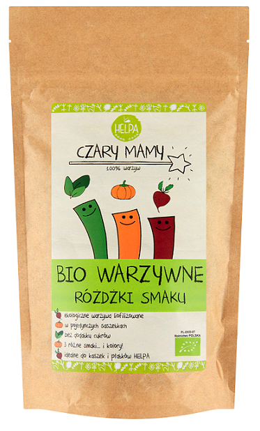 GEMÜSE-GESCHMACKSTÄBE (GEFRIERGETROCKNETES GEMÜSE) BIO (9 x 2 g) 18 g - HELPA