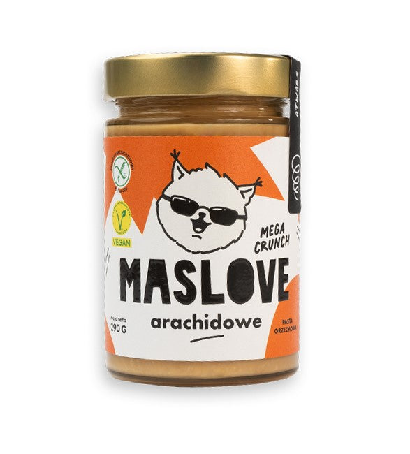 ERDNUSSCREME MEGA CRUNCH GLUTENFREI 290 g - MASLOVE