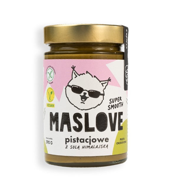PISTAZIENCREME MIT HIMALAYA-SALZ SUPER GLATT GLUTENFREI 290 g - MASLOVE