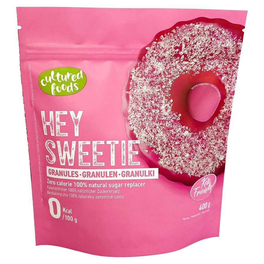 ZUCKERERSATZ IN GRANULAT „HEY SWEETIE“ GLUTENFREI 400 g – KULTURIERTE LEBENSMITTEL