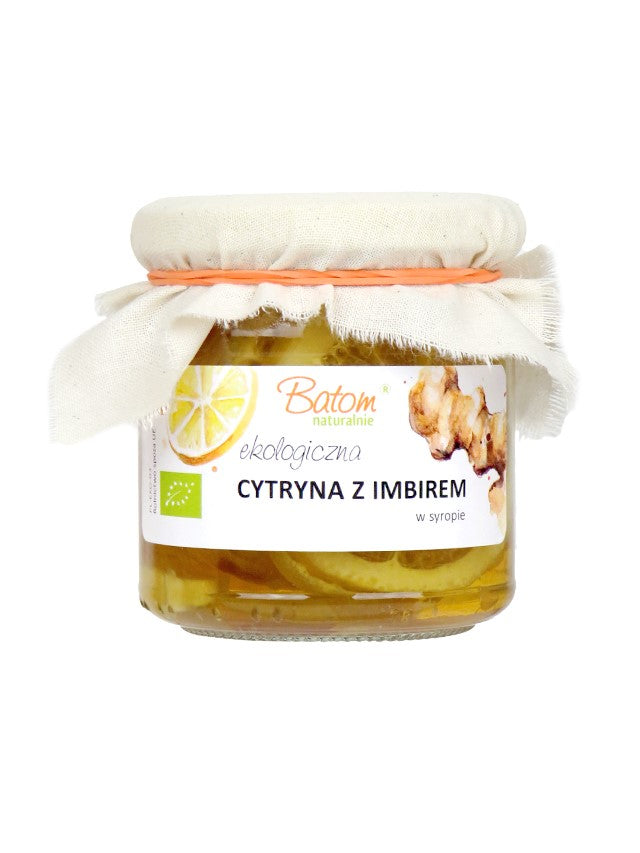 ZITRONE MIT INGWER IN BIO-SIRUP 220 g - BATOM
