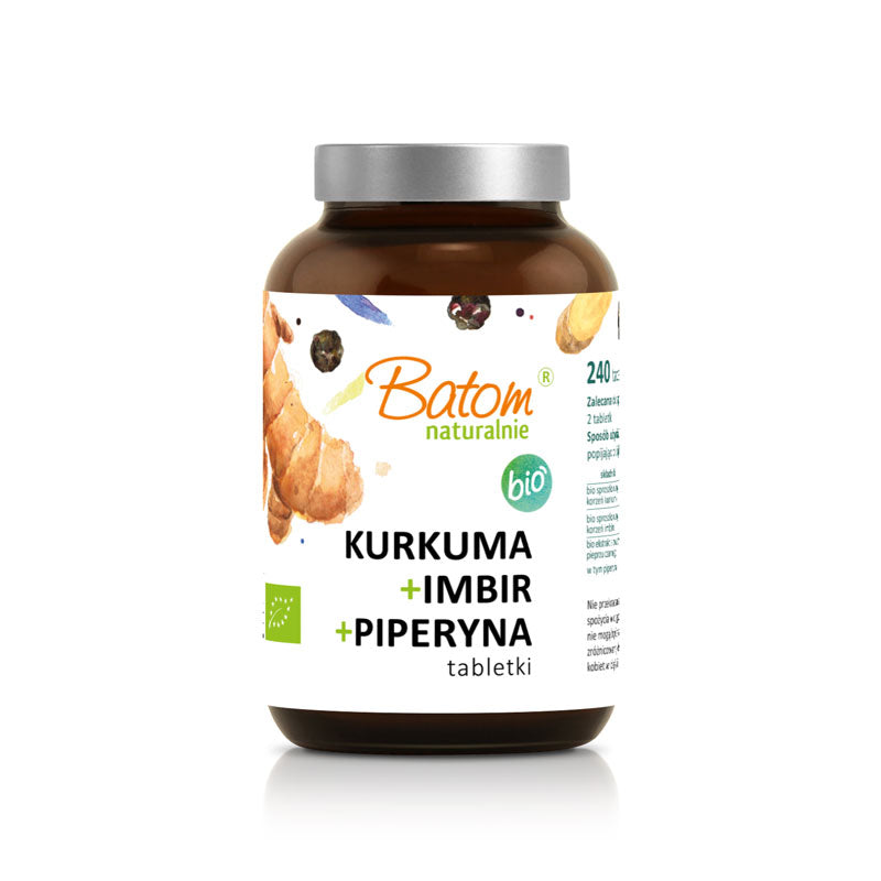 KURKUMA + INGWER + BIO PIPERIN 240 TABLETTEN - BATOM