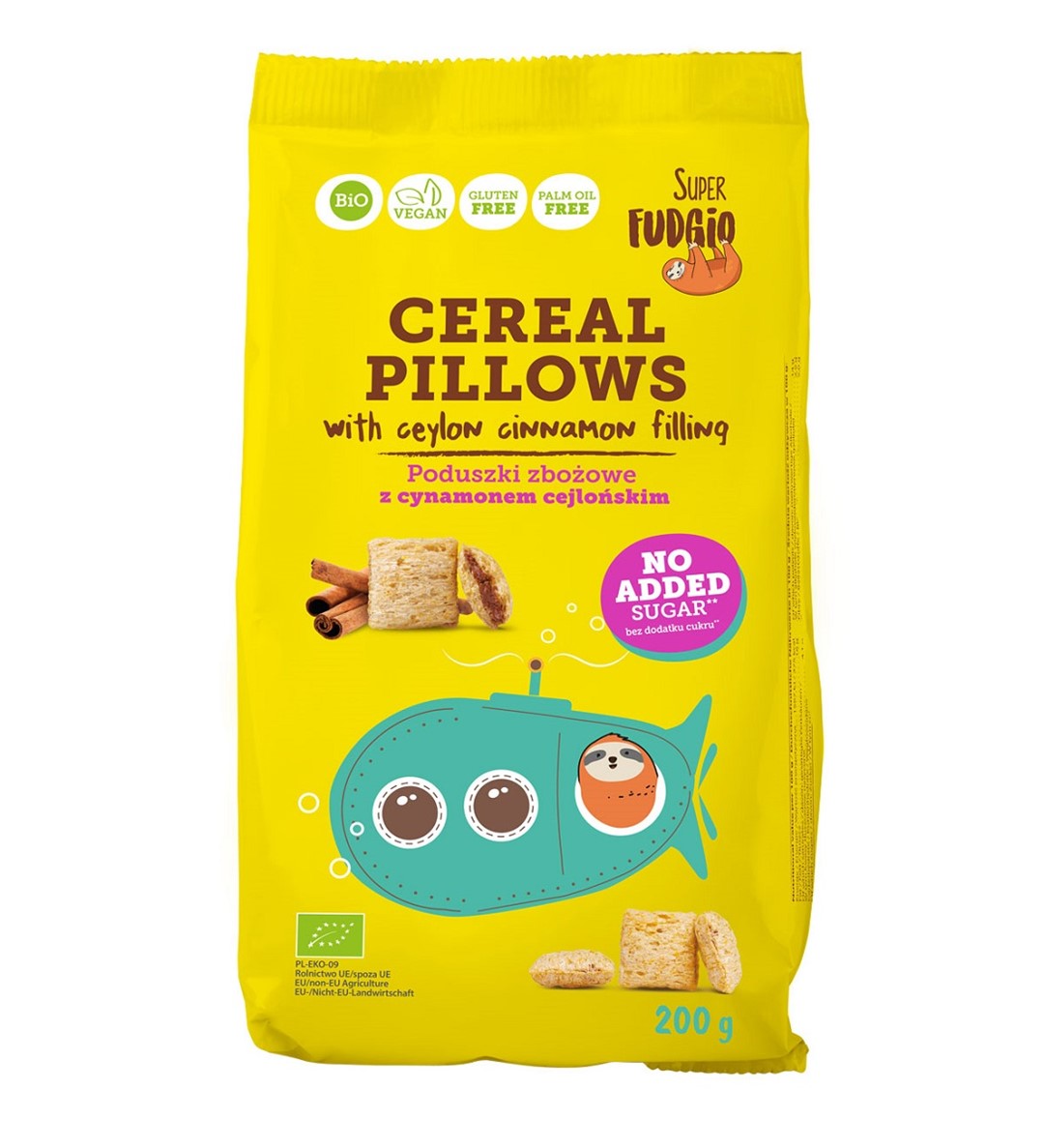 Zimt-Getreidekissen ohne Zuckerzusatz, glutenfrei, bio, 200 g – ME GUSTO (SUPER FUDGIO)