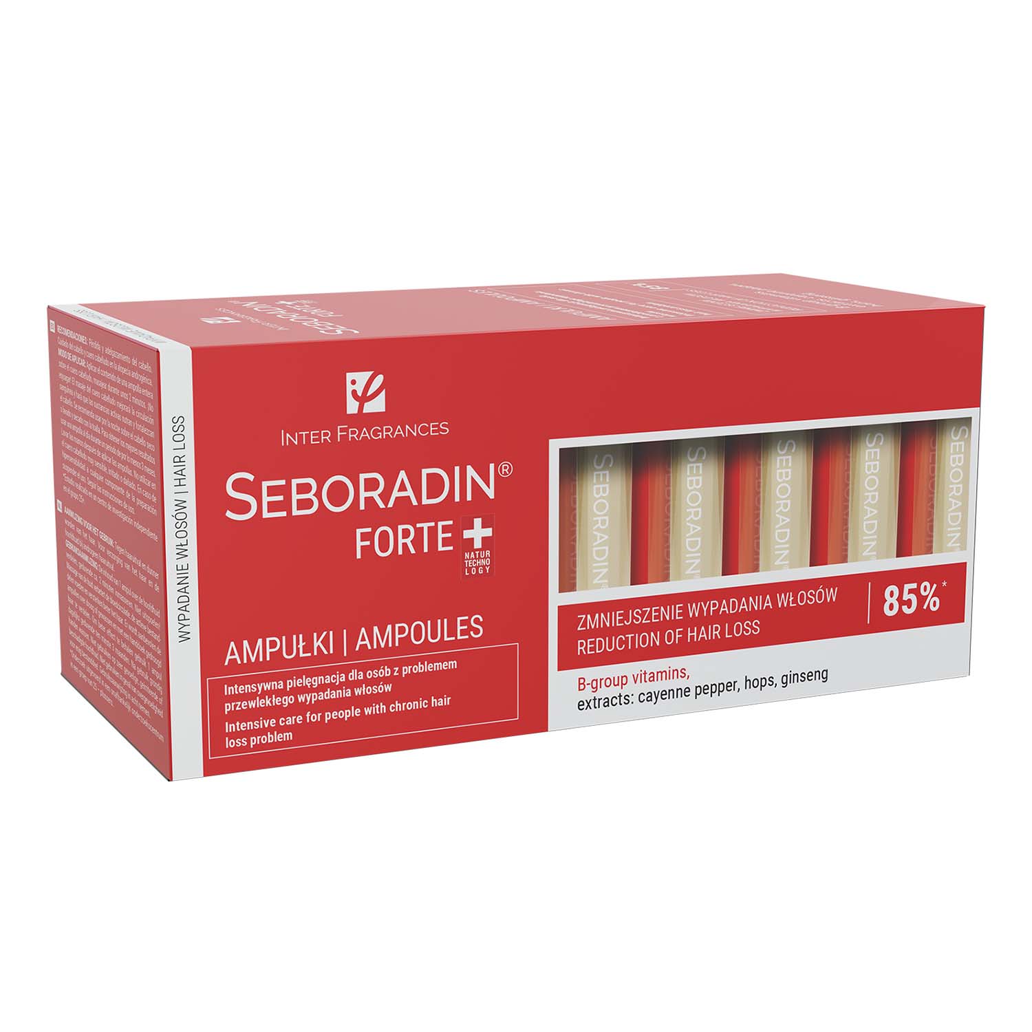 INTER FRAGRANCES - Seboradin Forte, Ampullen gegen Haarausfall, 14 Ampullen