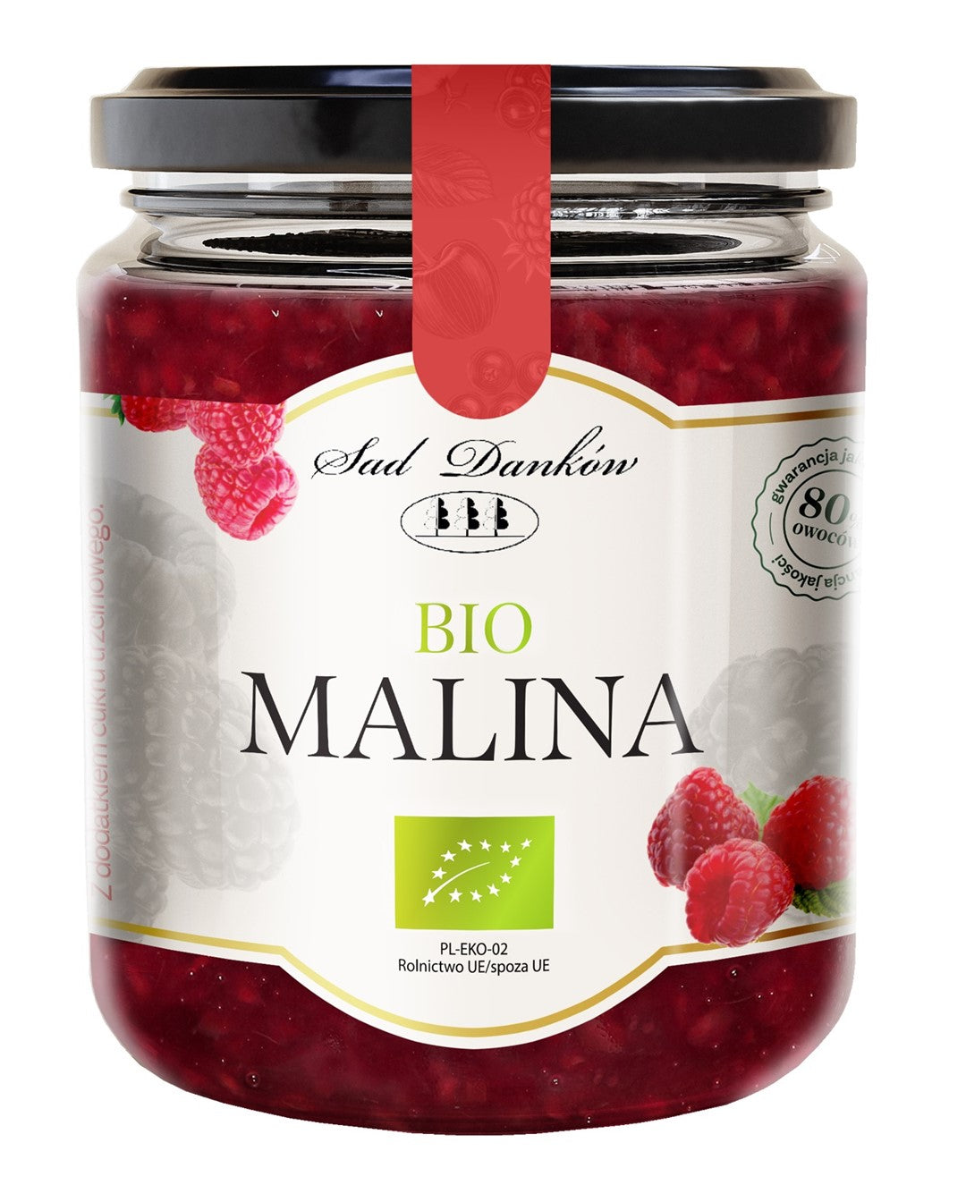 HIMBEERE 80 % MIT BIO-ROHRZUCKER 270 g - SAD DANKÓW