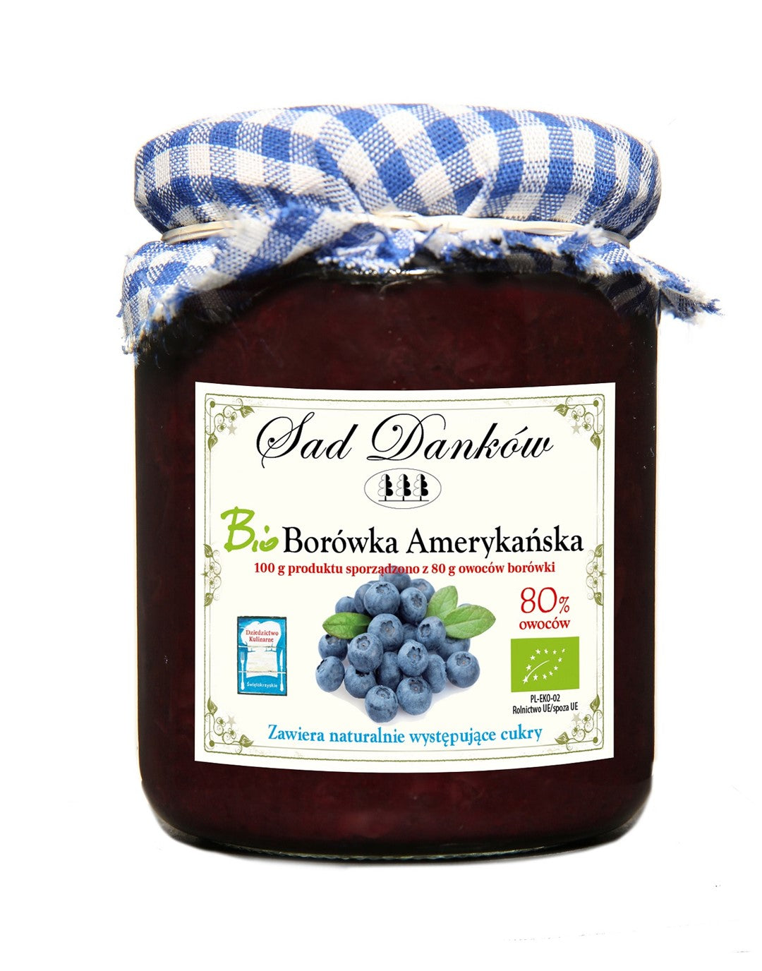 HEIDELBEERE 80 % BIO 260 g - SAD DANKÓW