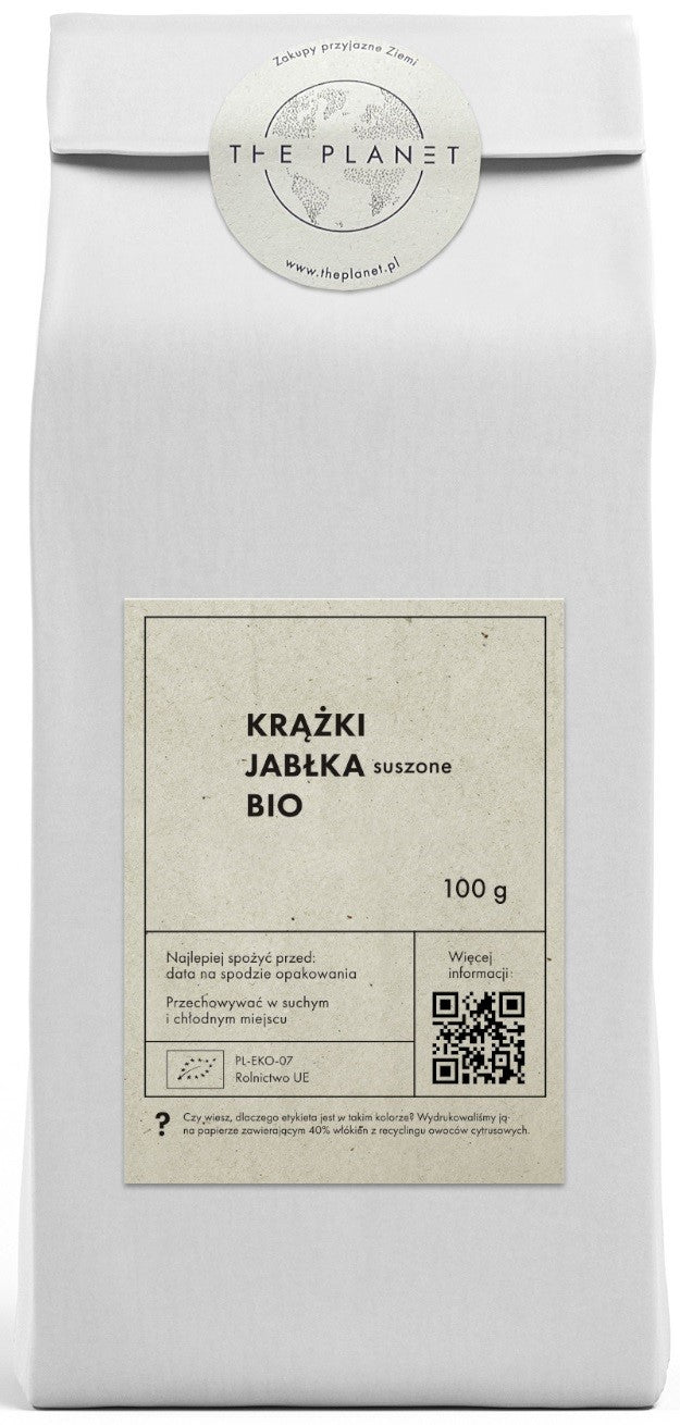 GETROCKNETE APFELRINGE, GLUTENFREI, BIO, 100 g - THE PLANET