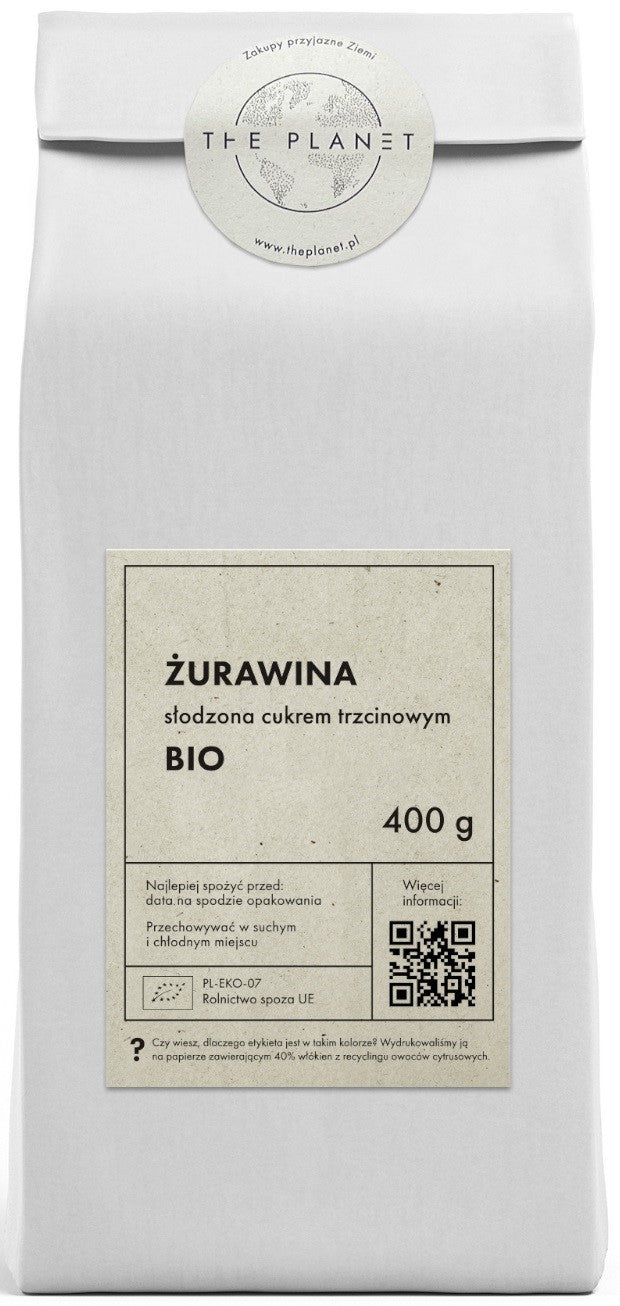 MIT ROHRZUCKER BIO GESÜSSTE PREISBEEREN 400 g - THE PLANET