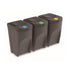 KEDEN SORTIBOX MÜLLBEHÄLTER 35L SET 3 – STEINGRAU