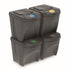 KEDEN SORTIBOX MÜLLBEHÄLTER 25L SET 4 – STEINGRAU