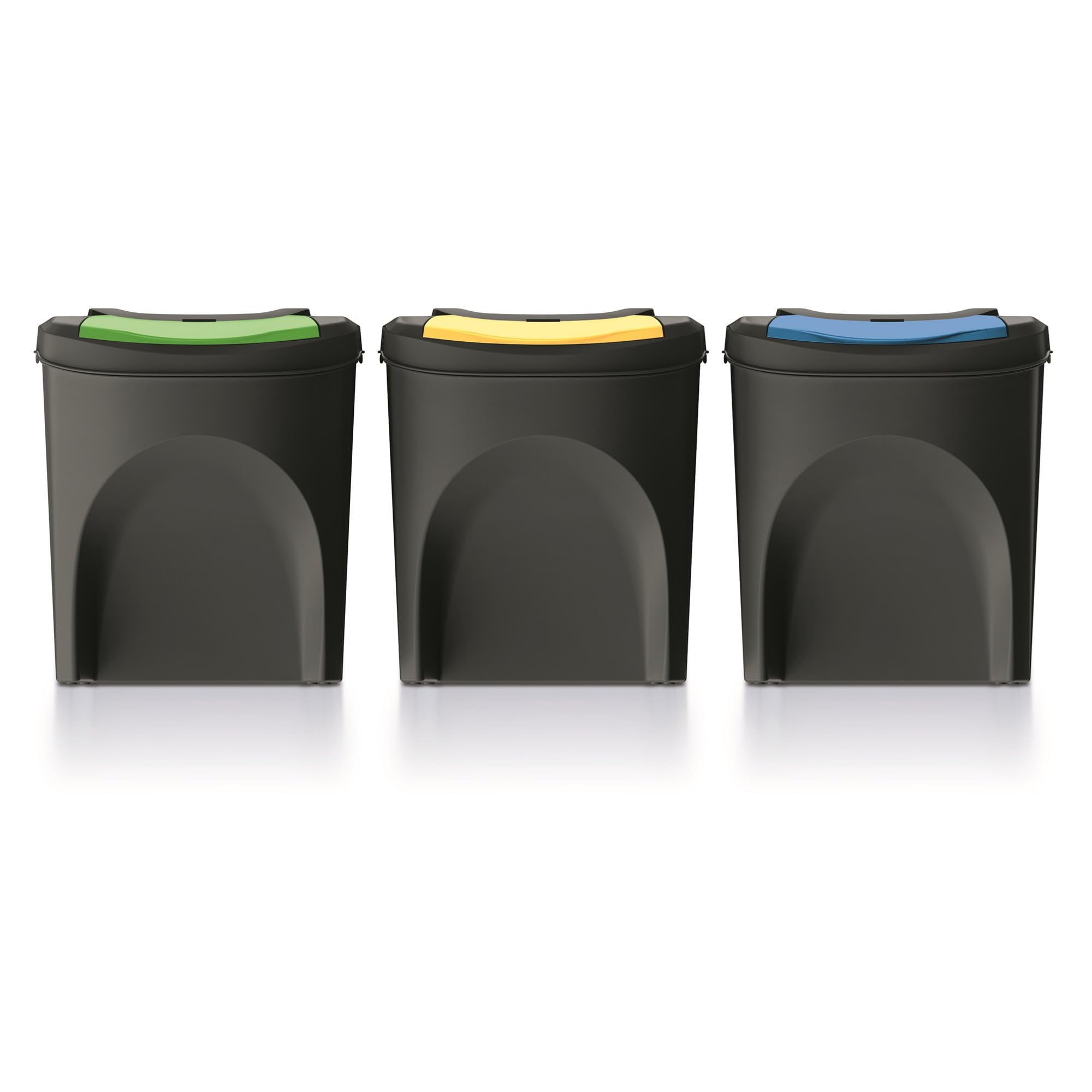 KEDEN SORTIBOX ABFALLBEHÄLTER 25L SET 3 – SCHWARZ RECYCLING*