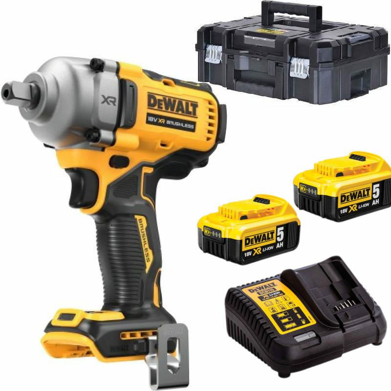 DEWALT SCHLAGSCHLÜSSEL 1/2" 18V 812Nm 2x5,0Ah 4-GANG TSTAK RATCH DCF892P2T