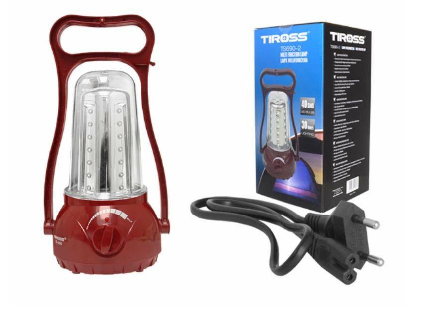 TIROSS WIEDERAUFLADBARE LED-TASCHENLAMPE 40 SMD