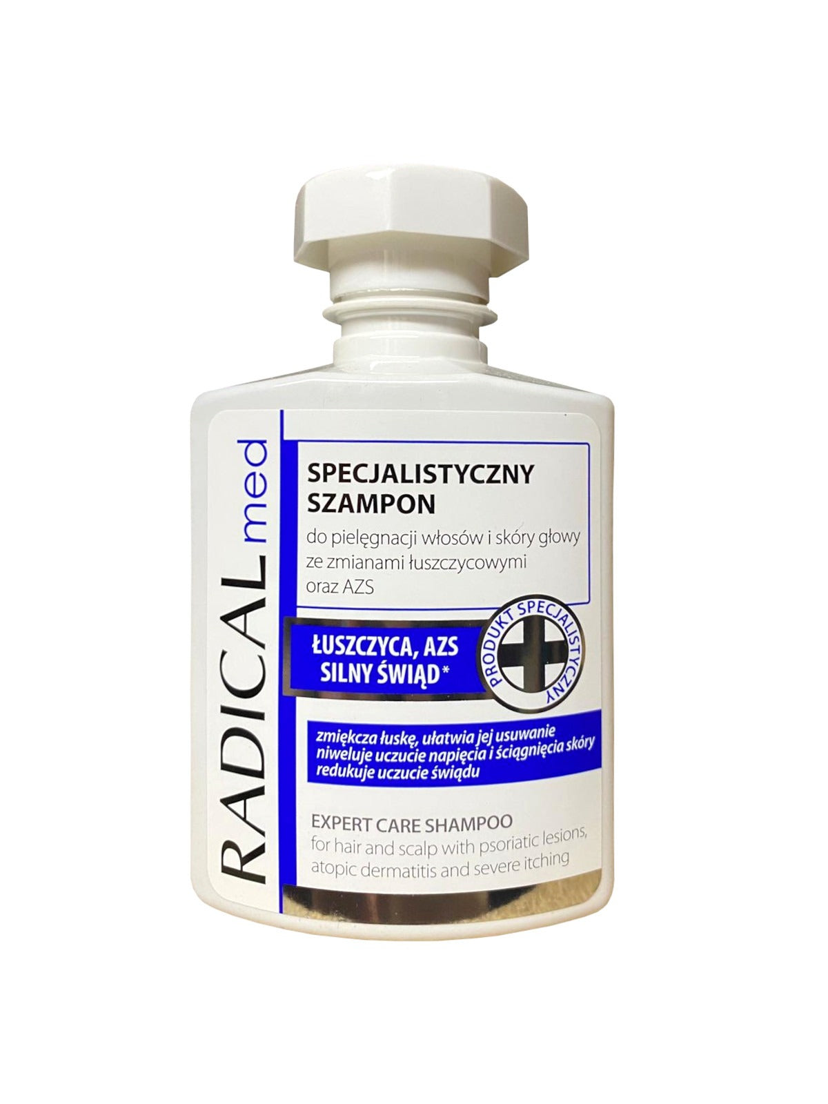 IDEEPHARM - Radical MED, Shampoo zur Haar- und Kopfhautpflege bei Psoriasis-Läsionen und atopischer Dermatitis, 300 ml