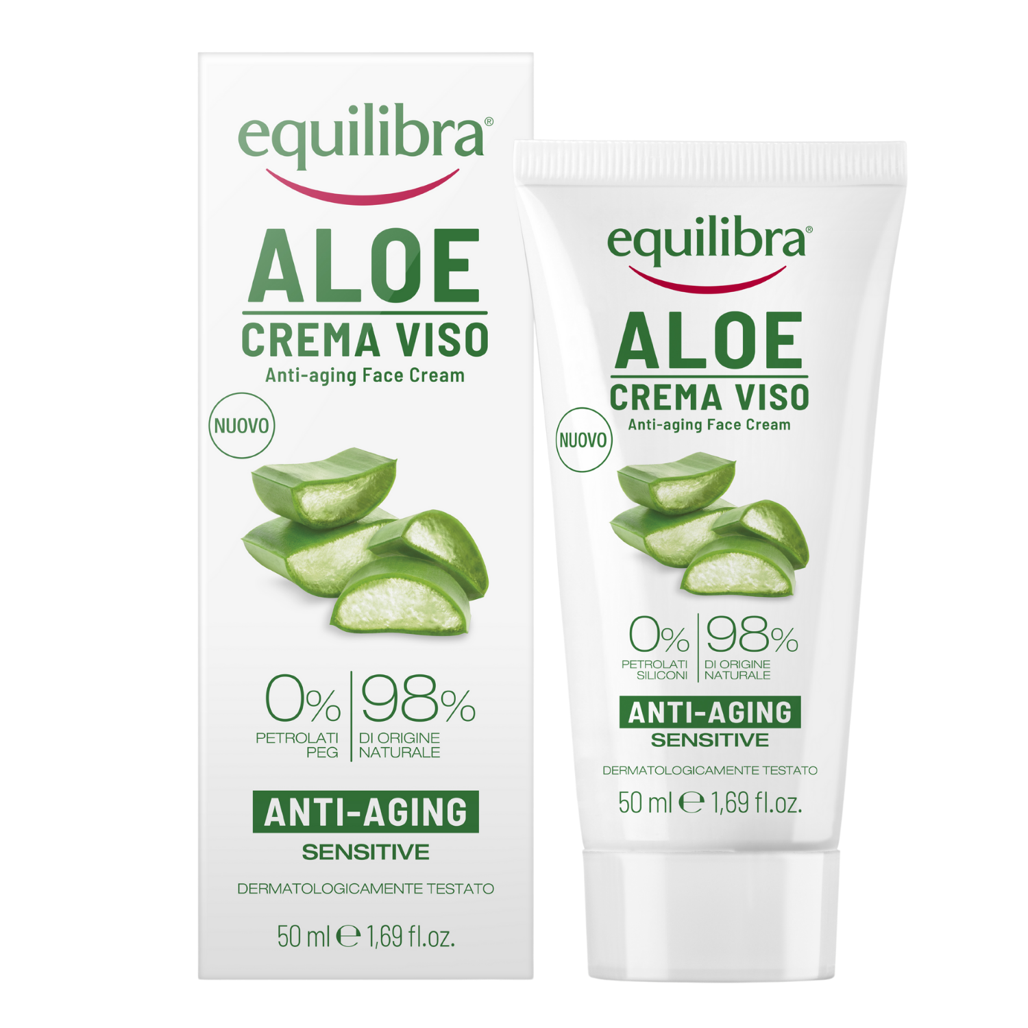 EQUILIBRA - Equilibra, Aloe-Gesichtscreme, Anti-Aging, 50 ml