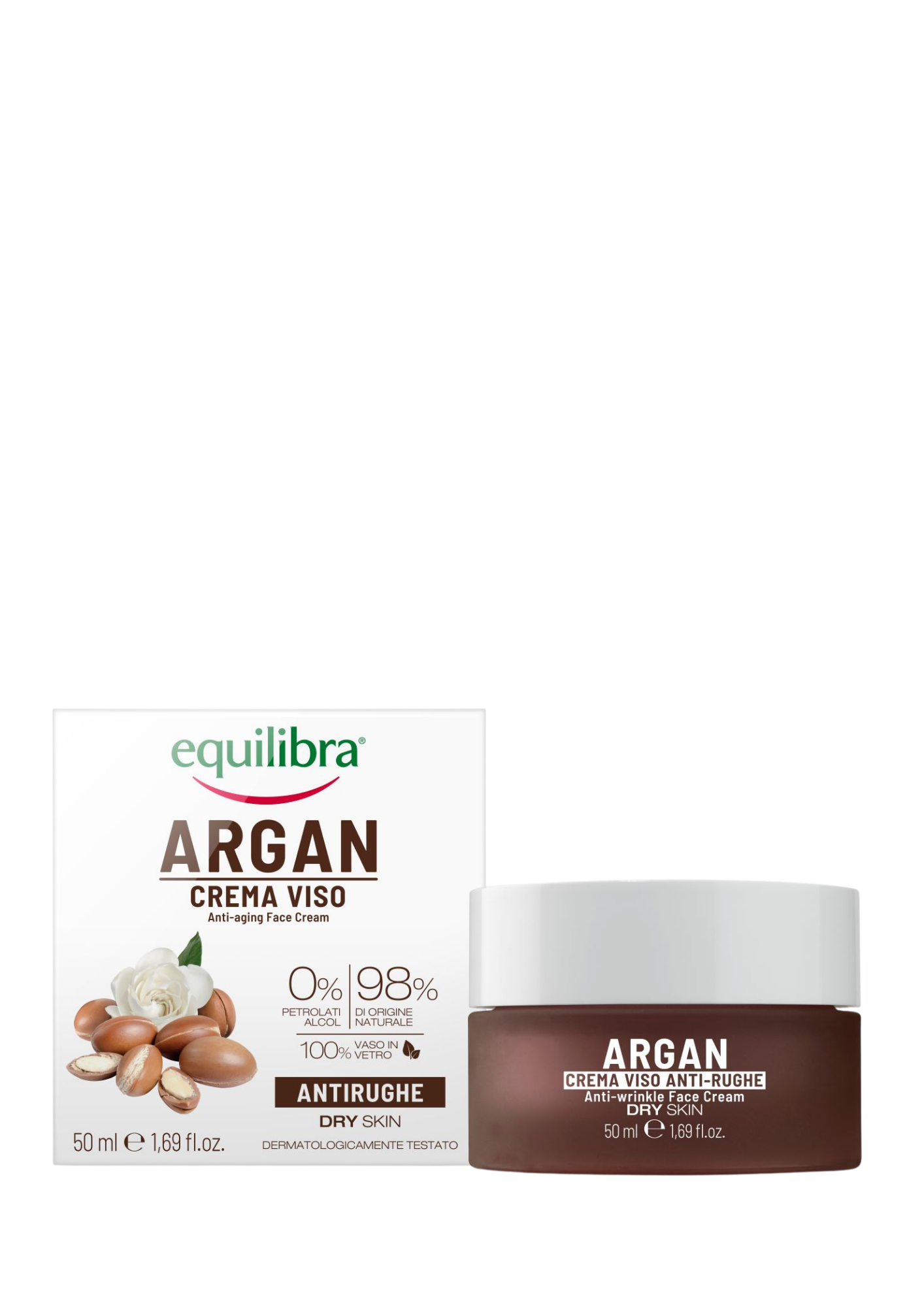 EQUILIBRA - Equilibra, Argan Anti-Falten-Gesichtscreme, 50 ml