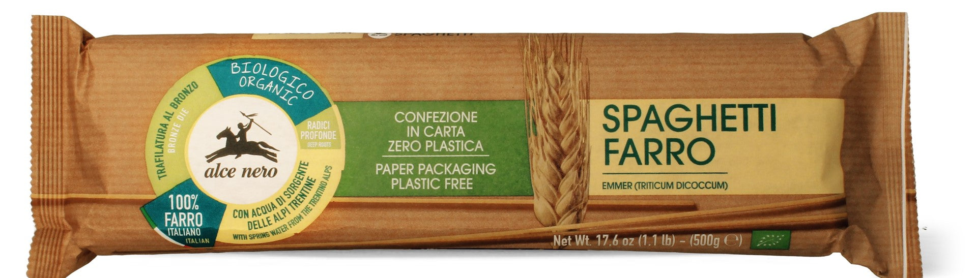 Nudeln (aus Emmer) SPAGHETTI BIO 500 g - ALCE NERO