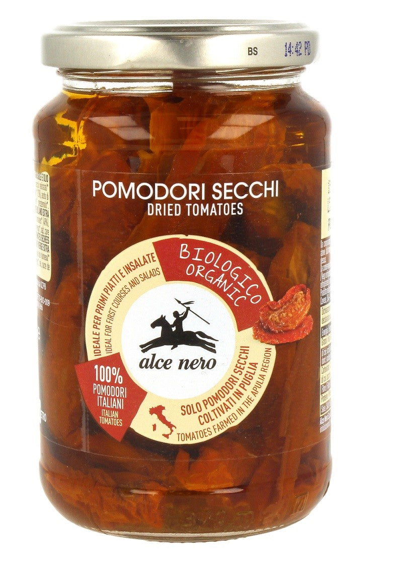 GETROCKNETE TOMATEN IN BIO-OLIVEN-OLIVE 330 g - ALCE NERO