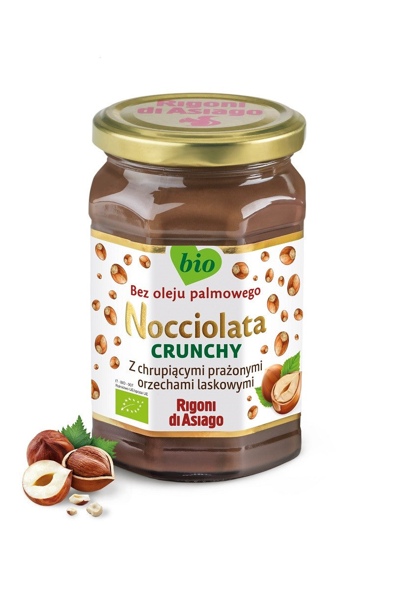 HASELNUSSCREME UND KAKAO CRUNKY GLUTENFREI BIO 250 g - RIGONI DI ASIAGO (NOCCIOLATA)