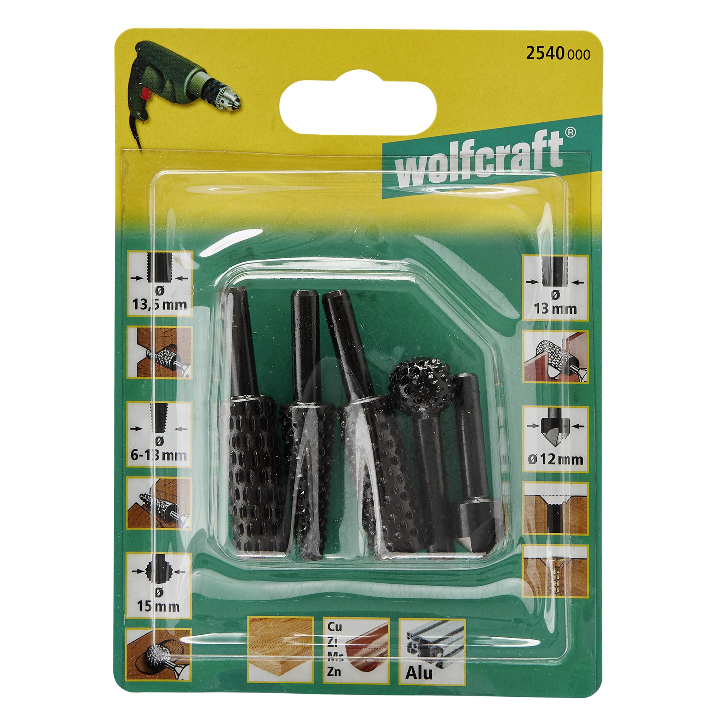 WOLFCRAFT-SET 5-tlg. Umreifer + Fase