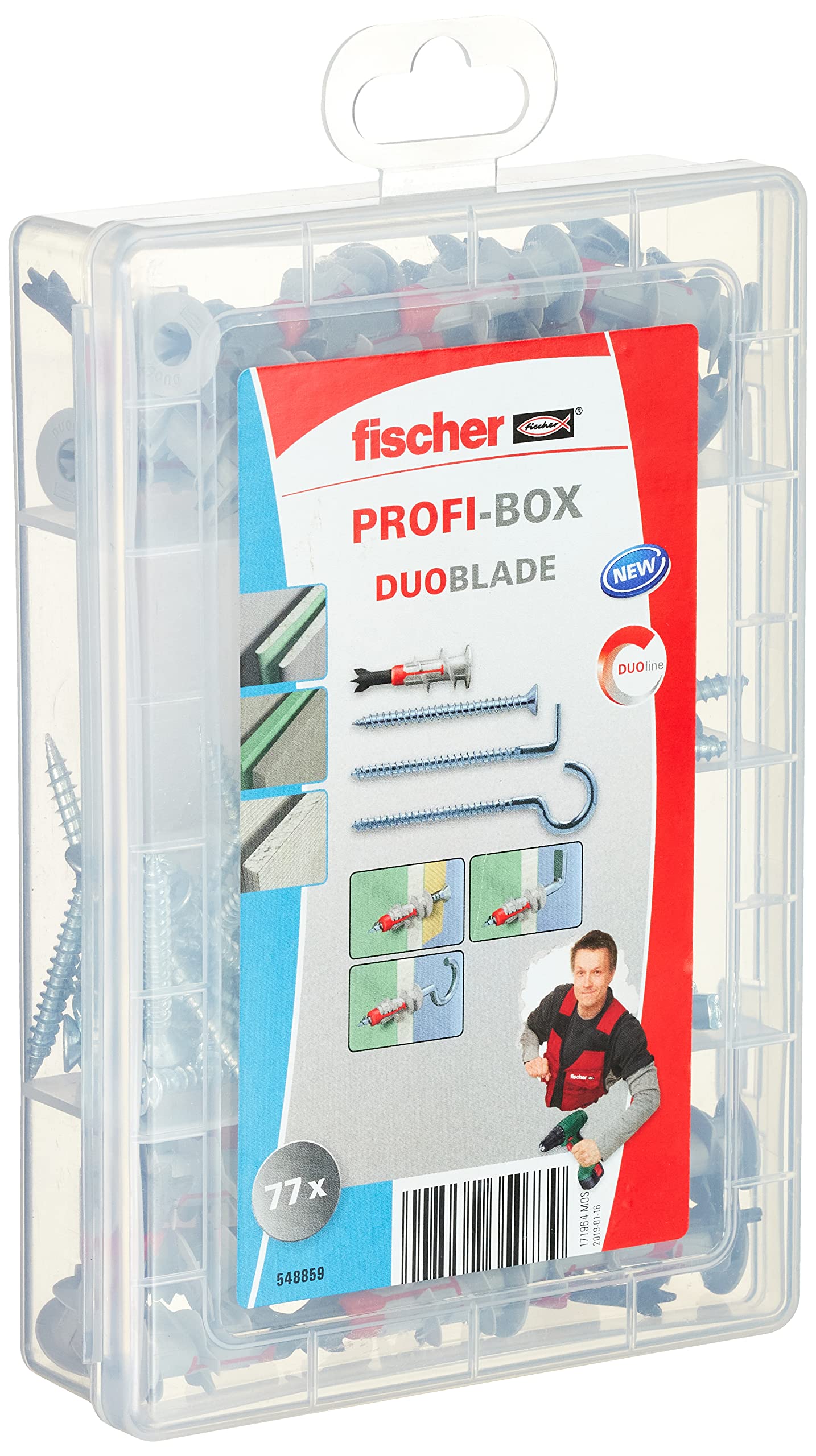 FISCHER PROFIBOX DUOPOWER PIN-SET + SCHRAUBEN + HAKEN