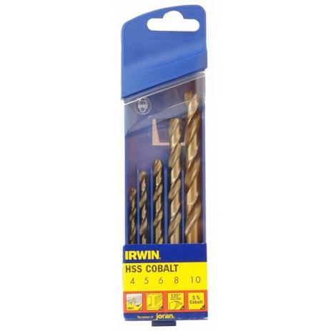 IRWIN METAL HSS CO BOHRER-SET 5-tlg. 4,0, 5,0, 6,0, 8,0, 10,0 mm