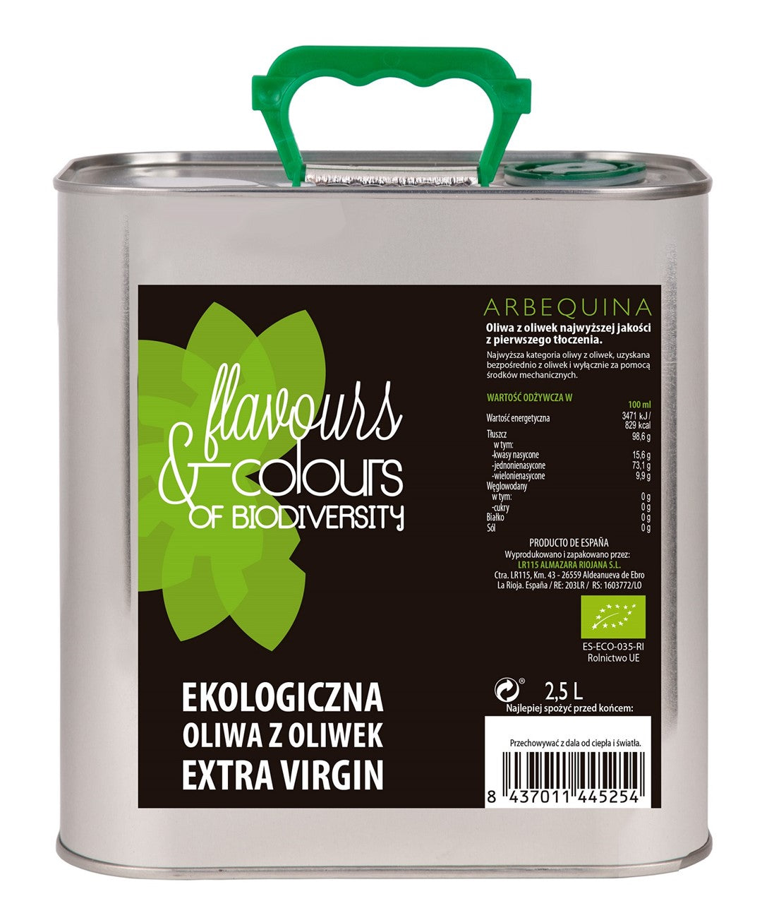 EXTRA NATIVES BIO-OLIVENÖL 2,5 L – AROMEN UND FARBEN