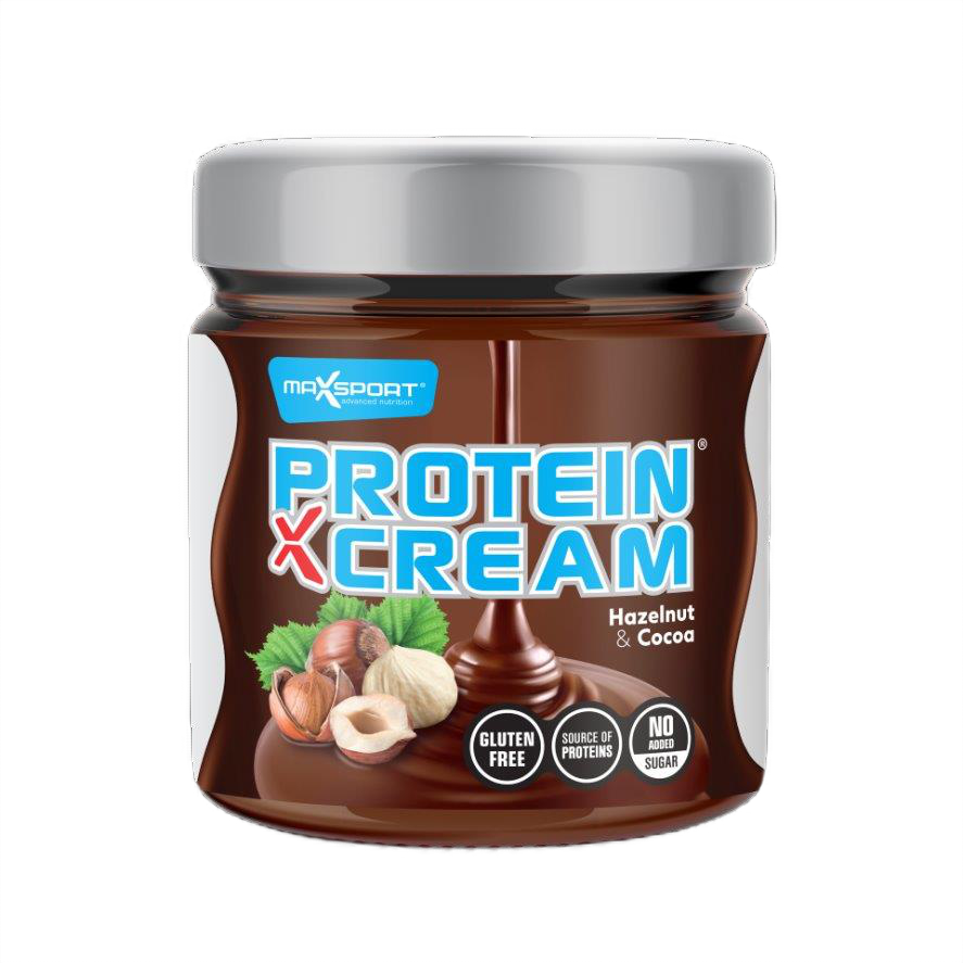 PROTEINCREME HASELNÜSSE & KAKAO OHNE ZUCKERZUSATZ, GLUTENFREI 200 g - MAXSPORT